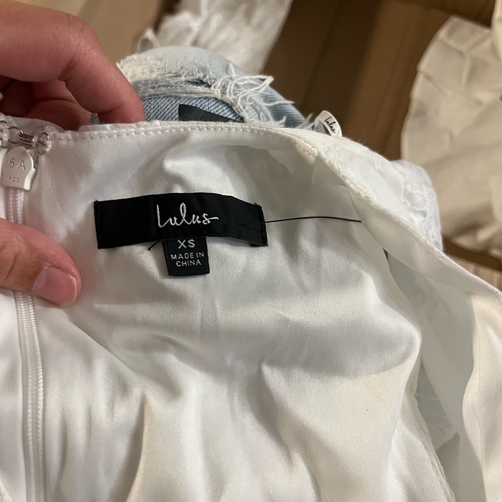 Lulus Flirtatious in Florence White Ruffled Eyelet Cotton
Mini Dress - Picture 7 of 7